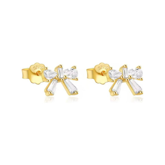 Bambi Bow Gold Earrings