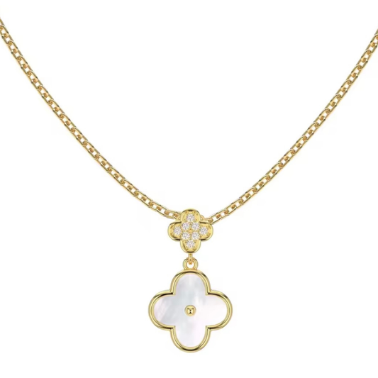 Avina Clover Gold Necklace