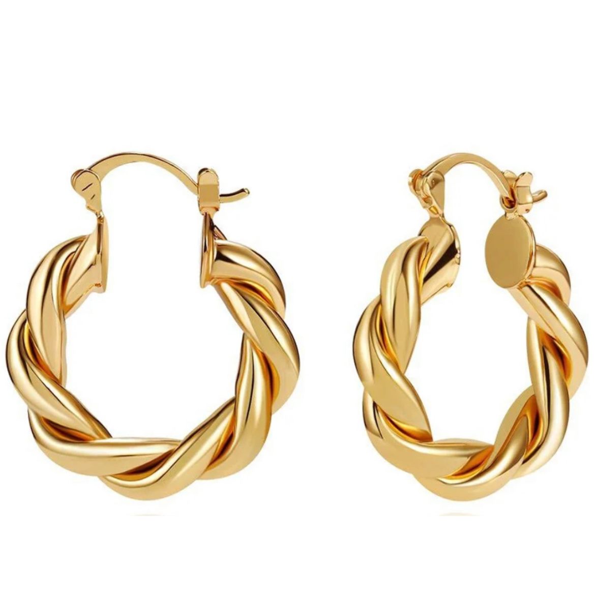 Skylar Twisted Gold Hoops