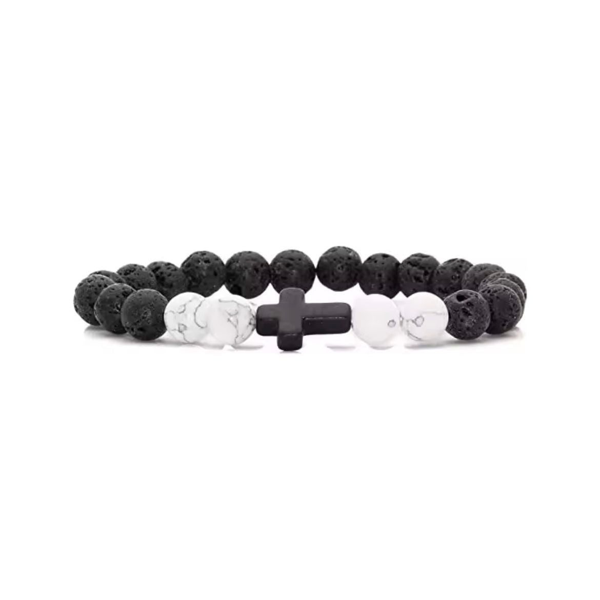 Iron Mens Cross Bracelet